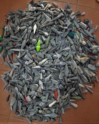 Piombi da pesca usati