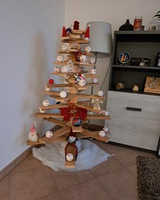 Albero di natale artigianale in legno 