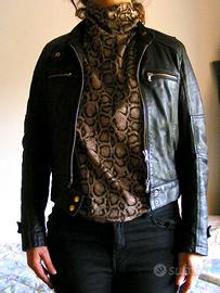 giacca di pelle stile biker