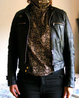 giacca di pelle stile biker