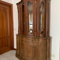 Cristalliera classica in legno massello