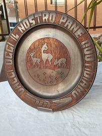 Piatto legno Arte Povera