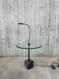 Tavolino Vetro Lampada Design Vintage Cattelan