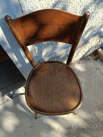 4 sedie legno di faggio curvato J.e J. kohn
