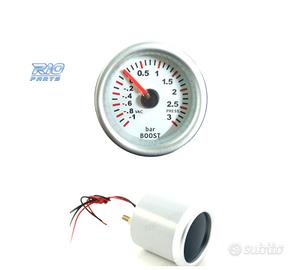 OROLOGIO PRESSIONE TURBO SFONDO BIANCO ILLUMINATO