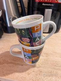 Coppia di tazze da caffè in porcellana