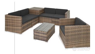 tectake® Salottino in Rattan XXL