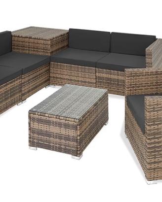 tectake® Salottino in Rattan XXL
