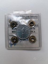 MONETA 2 LIRE Rep. Italiana "Olivo" 1958 Periziata