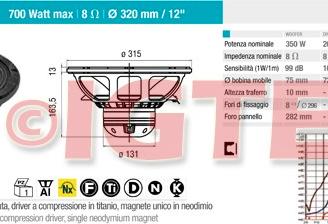 Coassiale 12" Ciare PX335