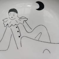 piatto porcellana dipinto a mano Pierrot