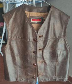 Gilet in vera pelle CMJ California Motor Jacket