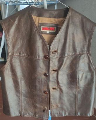 Gilet in vera pelle CMJ California Motor Jacket