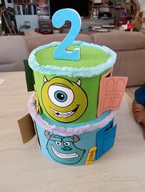 Torta scenografica Monsters & Co. fatta a mano