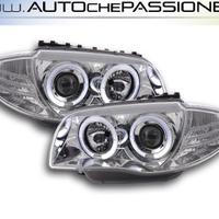Fanali angel eyes cromati BMW SERIE 1 E81 E87 E82 