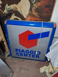 INSEGNA LUMINOSA TABELLA PIAGGIO CENTER ANNI 90