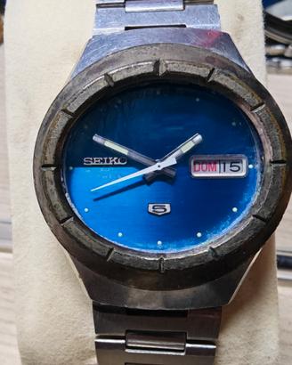 Seiko 5 sport vintage automatic Blu  7019 5080 ufo