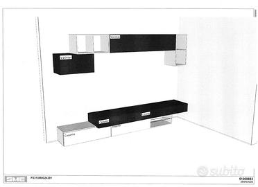 Mobile parete atrezzata SME moderna - mobile tv