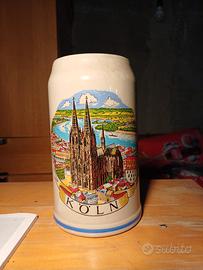 vecchio boccale birra ceramica 1 litro