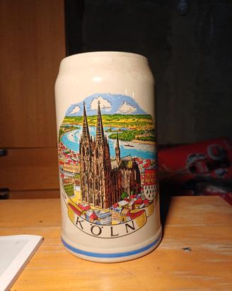vecchio boccale birra ceramica 1 litro