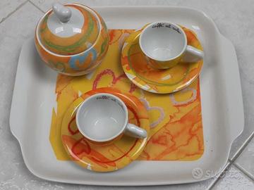 Set Vassoio Zuccheriera 2 Tazzine Espresso