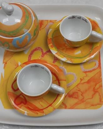 Set Vassoio Zuccheriera 2 Tazzine Espresso