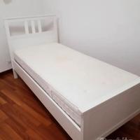 Letto singolo legno massello con materasso