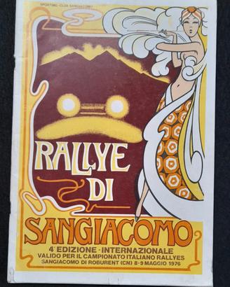 Rally Sangiacomo 1976 programma 