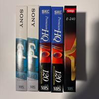 Lotto 5 VHS videocassette nuove