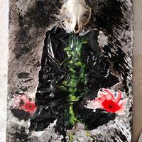 teschio gatto cuadro