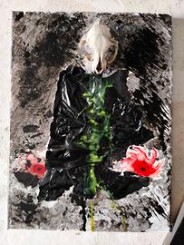 teschio gatto cuadro