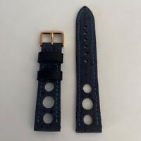 Cinturino artigianale racing in pelle VEGAN 20 mm