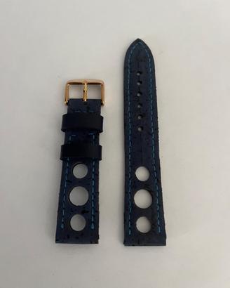 Cinturino artigianale racing in pelle VEGAN 20 mm