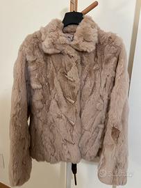 Giubbotto in lapin rosa cipria Conbipel