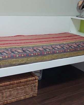 Letto singolo ikea flaxa con testiera a cassetto