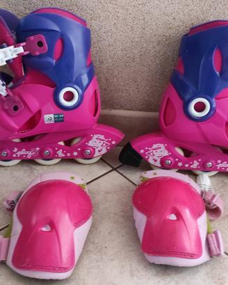 Pattini a rotelle Roller 32-34 + ginocchiere