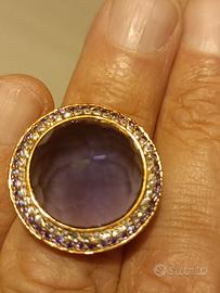 anello in argento con zirconi 