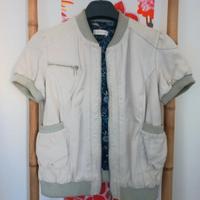 Giacca in pelle mezze maniche