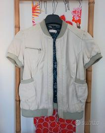 Giacca in pelle mezze maniche