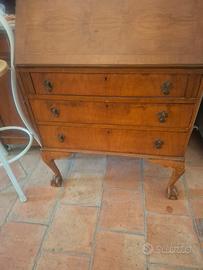 Ribaltina scrittoio inglese in  noce Secretaire a