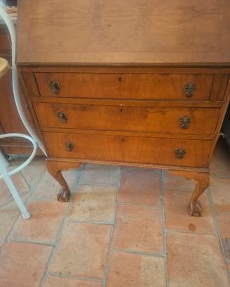 Ribaltina scrittoio inglese in  noce Secretaire a