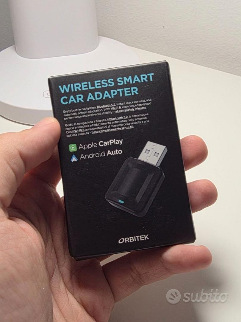 Adattatore Wireless 2-in-1 Per CarPlay E Android Auto, Dongle Plug-and-Play Per Auto Con USB, Compatibile Con IOS 10+ E Android 11+, 5.8 GHz