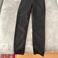 Jeggins neri con brillantini