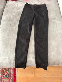 Jeggins neri con brillantini