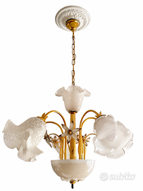 Lampadario classico 5 luci stile vintage