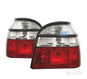 FANALI VOLKSWAGEN VW GOLF 3 91-97 ROSSO BIANCO