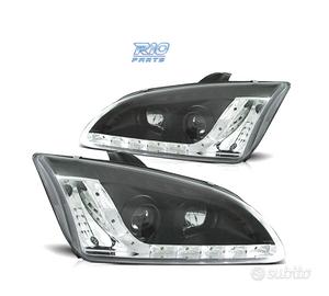FARI FORD FOCUS 04-08 LUCE DIURNA A LED FONDO NERO