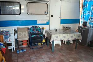 roulotte con struttura fissa