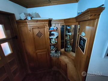 sofitto e armadi stile casa contadina