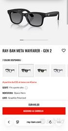 Occhiali Meta Ray-Ban GEN 2 NUOVI
